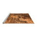 Sideview of Machine Washable Oriental Orange Industrial Area Rugs, wshurb2527org