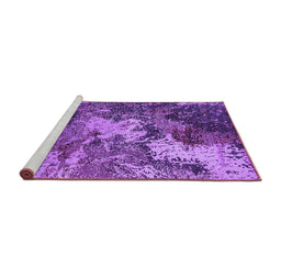 Sideview of Machine Washable Oriental Purple Industrial Area Rugs, wshurb2527pur