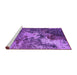 Sideview of Machine Washable Oriental Purple Industrial Area Rugs, wshurb2527pur