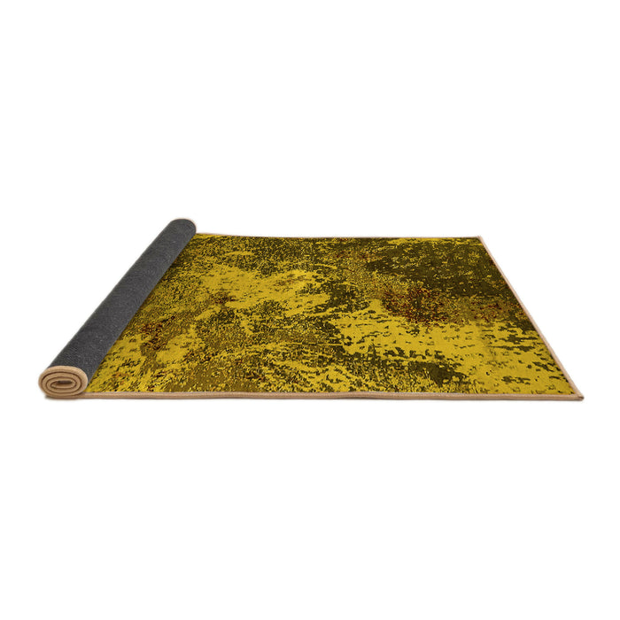 Sideview of Oriental Yellow Industrial Rug, urb2527yw