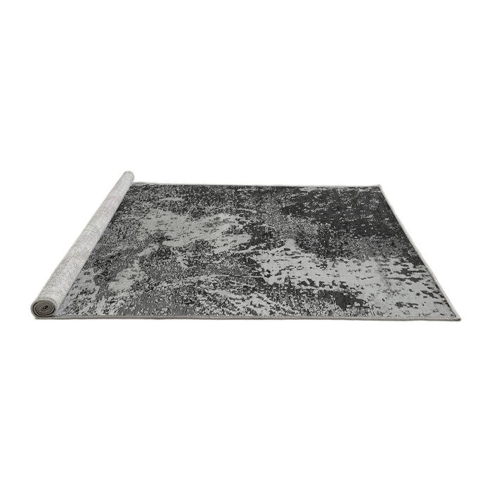 Sideview of Machine Washable Oriental Gray Industrial Rug, wshurb2527gry