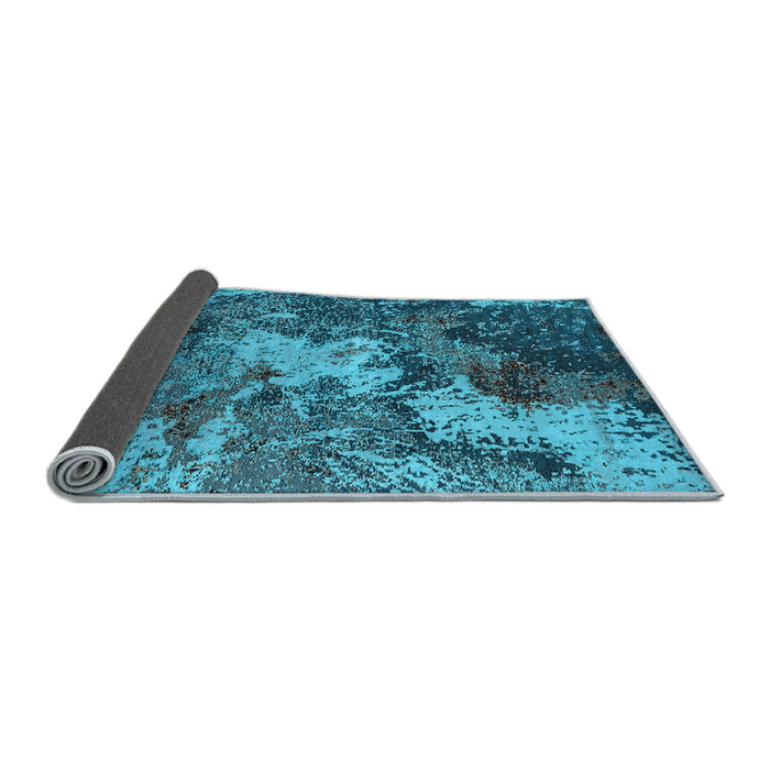 Sideview of Oriental Light Blue Industrial Rug, urb2527lblu