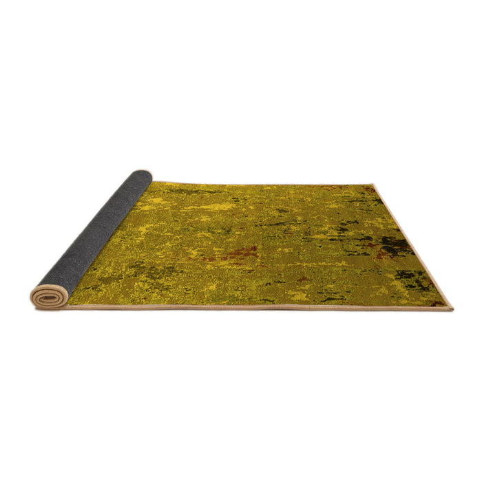 Sideview of Oriental Yellow Industrial Rug, urb2528yw