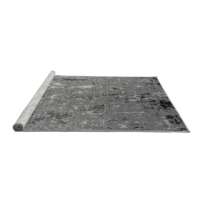 Sideview of Machine Washable Oriental Gray Industrial Rug, wshurb2528gry