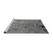 Sideview of Machine Washable Oriental Gray Industrial Rug, wshurb2528gry