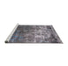 Sideview of Machine Washable Industrial Modern Dark Gray Rug, wshurb2529