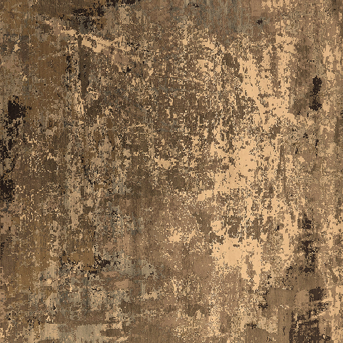 Square Oriental Brown Industrial Rug, urb2529brn