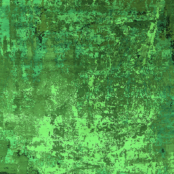 Machine Washable Oriental Green Industrial Area Rugs, wshurb2529grn