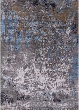 Mid-Century Modern Dark Gray Oriental Rug, urb2529