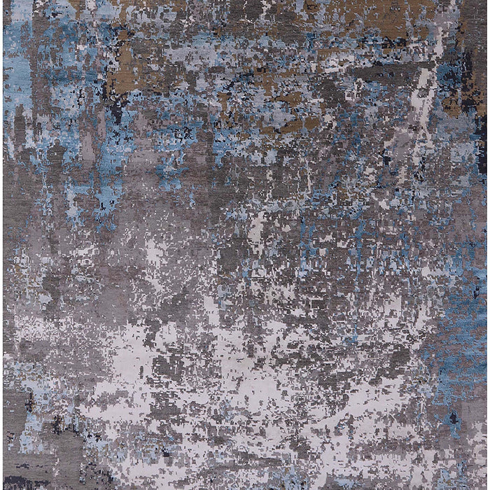 Mid-Century Modern Dark Gray Oriental Rug, urb2529