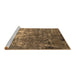 Sideview of Machine Washable Oriental Brown Industrial Rug, wshurb2529brn