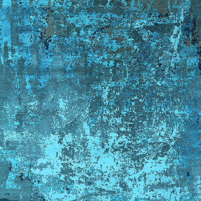 Machine Washable Oriental Light Blue Industrial Rug, wshurb2529lblu