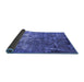 Sideview of Oriental Blue Industrial Rug, urb2529blu