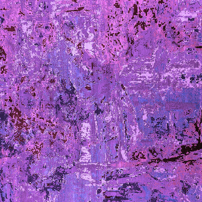 Square Machine Washable Oriental Purple Industrial Area Rugs, wshurb2530pur