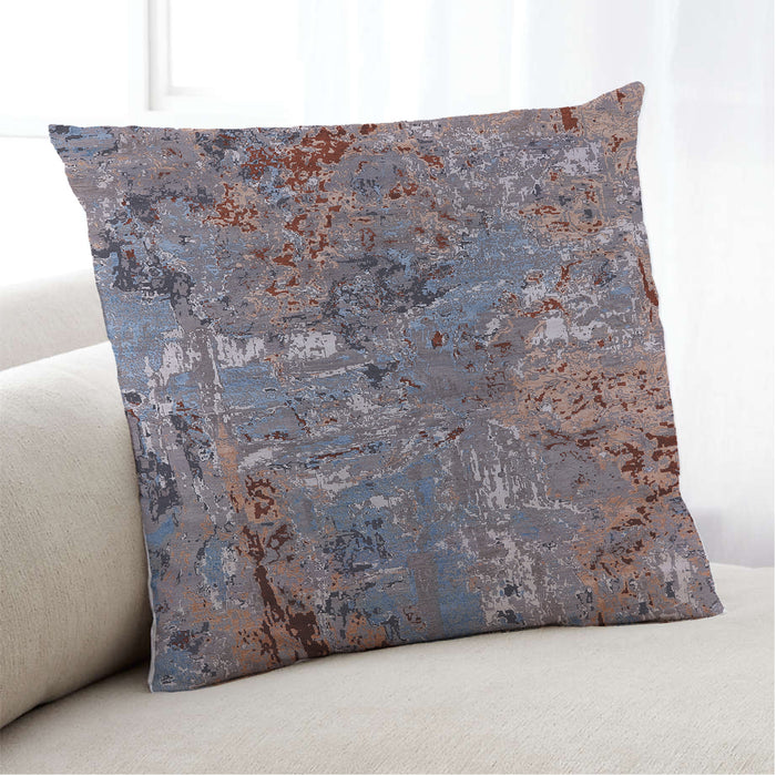 Lifestyle Image of Mid-Century Modern Urban Square Purple Throw Pillow, 18 inch by 18 inch, pwurb2530