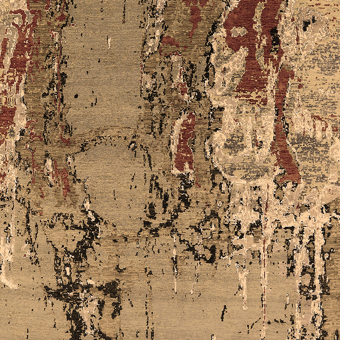 Machine Washable Oriental Brown Industrial Rug, wshurb2531brn