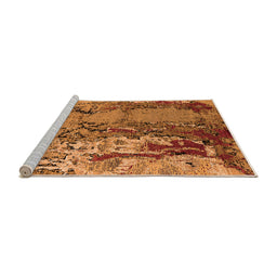 Sideview of Machine Washable Oriental Orange Industrial Area Rugs, wshurb2531org