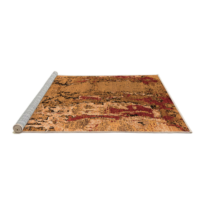 Sideview of Machine Washable Oriental Orange Industrial Area Rugs, wshurb2531org
