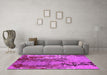 Machine Washable Oriental Pink Industrial Rug in a Living Room, wshurb2531pnk