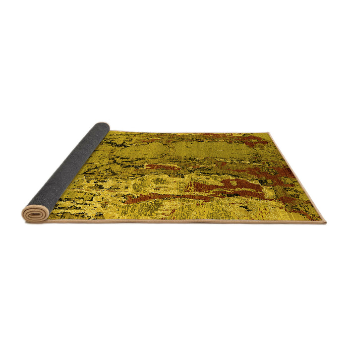 Sideview of Oriental Yellow Industrial Rug, urb2531yw