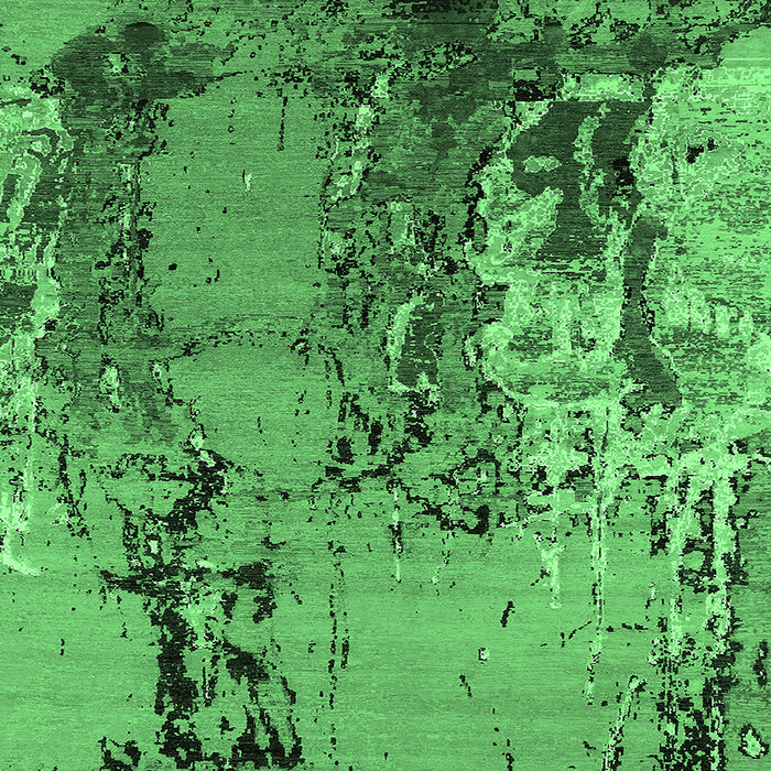 Square Oriental Emerald Green Industrial Rug, urb2531emgrn