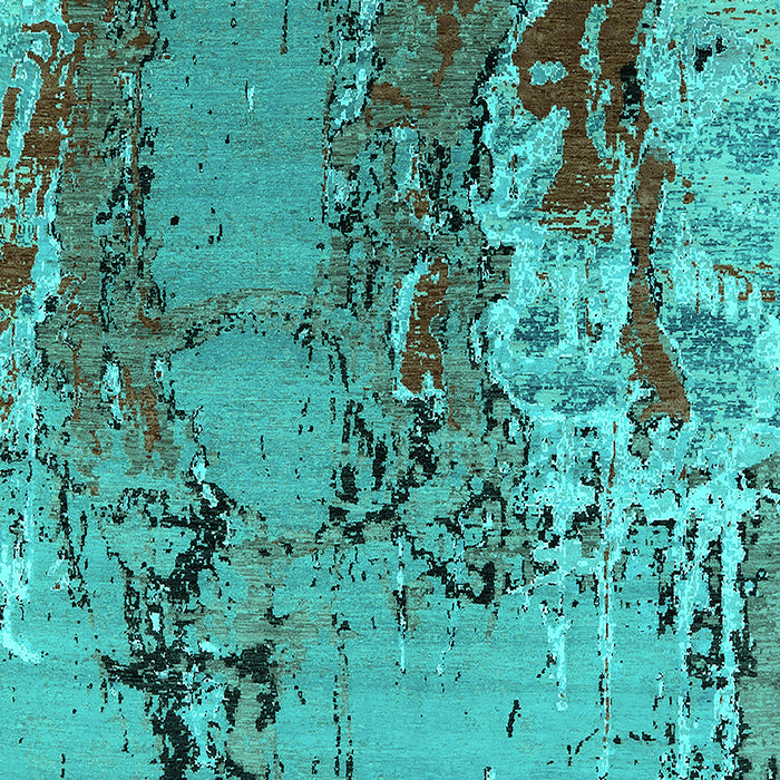 Oriental Turquoise Industrial Rug, urb2531turq