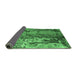 Sideview of Oriental Emerald Green Industrial Rug, urb2531emgrn