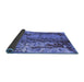 Sideview of Oriental Blue Industrial Rug, urb2531blu