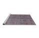 Sideview of Machine Washable Industrial Modern Mauve Taupe Purple Rug, wshurb2532