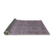 Sideview of Mid-Century Modern Mauve Taupe Purple Oriental Rug, urb2532