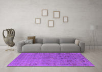 Machine Washable Oriental Purple Industrial Rug, wshurb2532pur