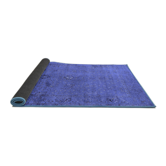 Sideview of Oriental Blue Industrial Rug, urb2532blu