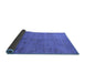 Sideview of Oriental Blue Industrial Rug, urb2532blu