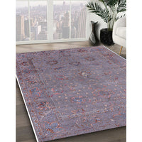 Mid-Century Modern Mauve Taupe Purple Oriental Rug, urb2532