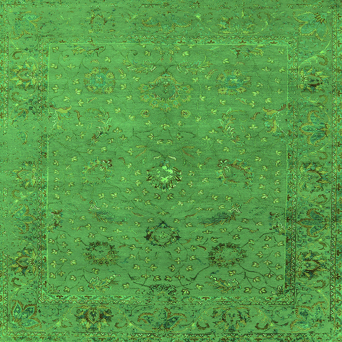 Square Oriental Green Industrial Rug, urb2532grn