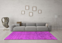 Machine Washable Oriental Pink Industrial Rug, wshurb2532pnk