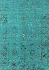 Oriental Turquoise Industrial Rug, urb2532turq