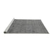 Sideview of Machine Washable Oriental Gray Industrial Rug, wshurb2532gry