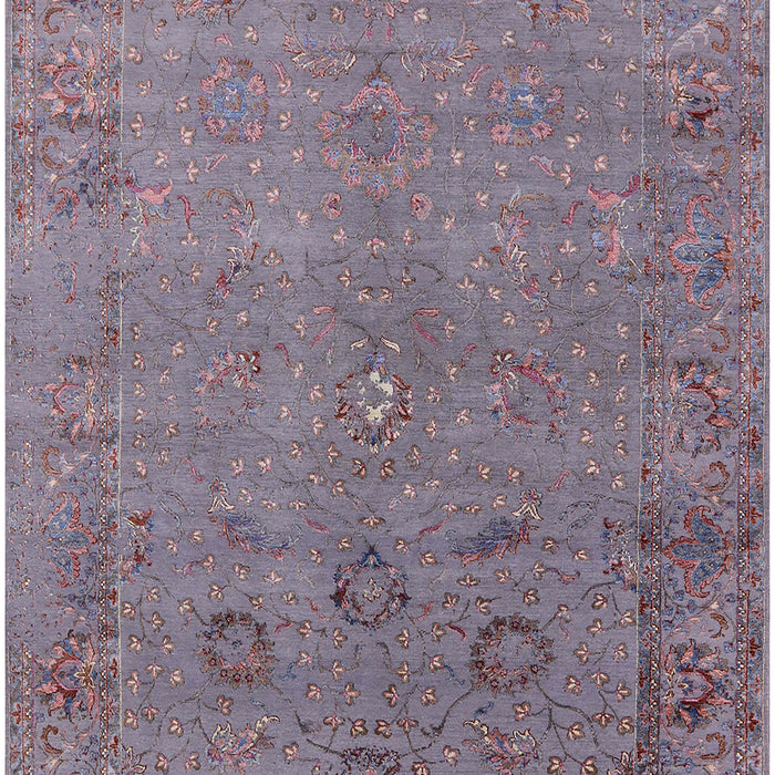 Mid-Century Modern Mauve Taupe Purple Oriental Rug, urb2532
