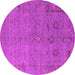 Round Oriental Pink Industrial Rug, urb2532pnk