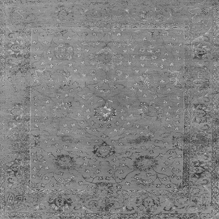 Square Machine Washable Oriental Gray Industrial Rug, wshurb2532gry