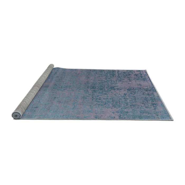 Sideview of Machine Washable Industrial Modern Light Purple Blue Rug, wshurb2533