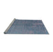 Sideview of Machine Washable Industrial Modern Light Purple Blue Rug, wshurb2533