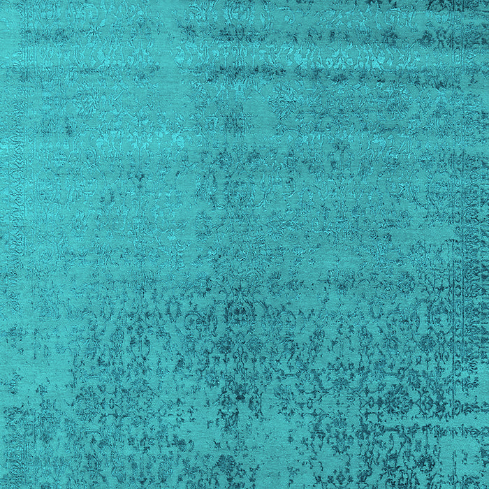 Machine Washable Oriental Turquoise Industrial Area Rugs, wshurb2533turq