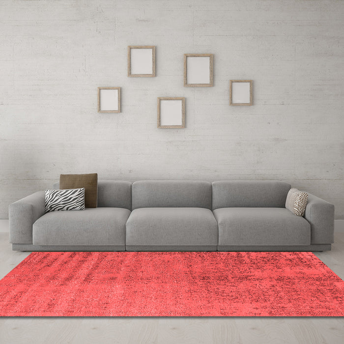 Industrial Red Washable Rugs