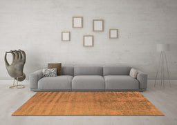 Machine Washable Oriental Orange Industrial Area Rugs in a Living Room, wshurb2533org