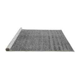 Sideview of Machine Washable Oriental Gray Industrial Rug, wshurb2533gry