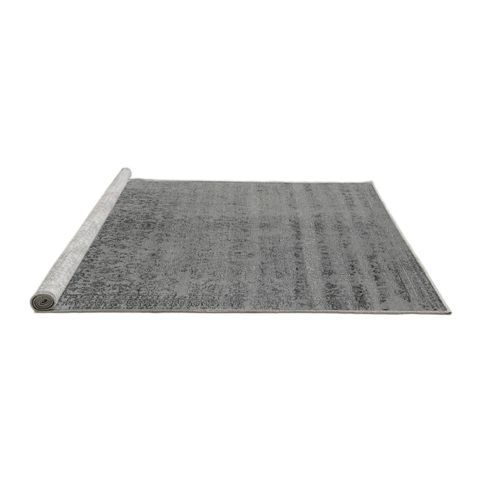 Sideview of Machine Washable Oriental Gray Industrial Rug, wshurb2533gry