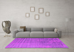 Machine Washable Oriental Pink Industrial Rug in a Living Room, wshurb2533pnk