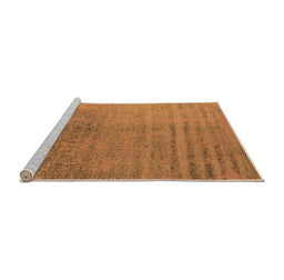 Sideview of Machine Washable Oriental Orange Industrial Area Rugs, wshurb2533org